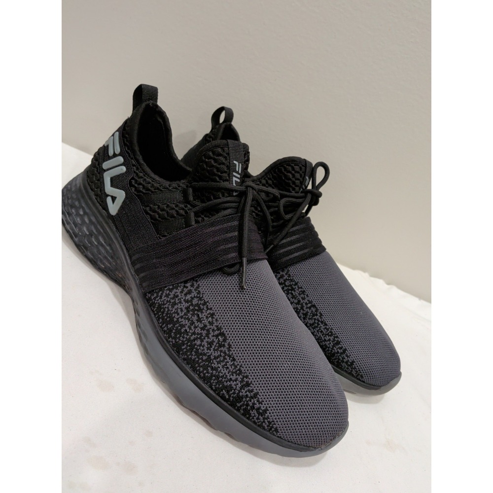FILA Fondato Slip Ons Mesh Energized Mens Sneakers 10.5 Grey Black 1RM00816-060